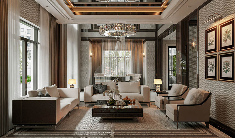 Thiết kế nội thất biệt thự Vinhomes Đức Hòa Long An