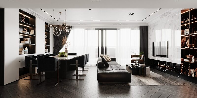 Cách bố trí nội thất trong phong cách hiện đại